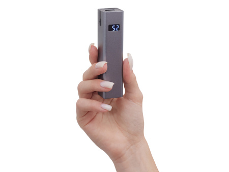 Внешний аккумулятор Rail, 5000 mAh, темно-серый