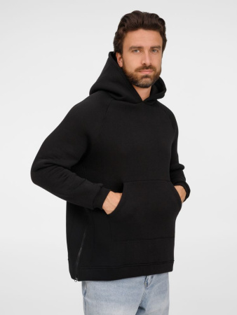 Худи унисекс оверсайз Easy Street, черное, размер XL/XXL