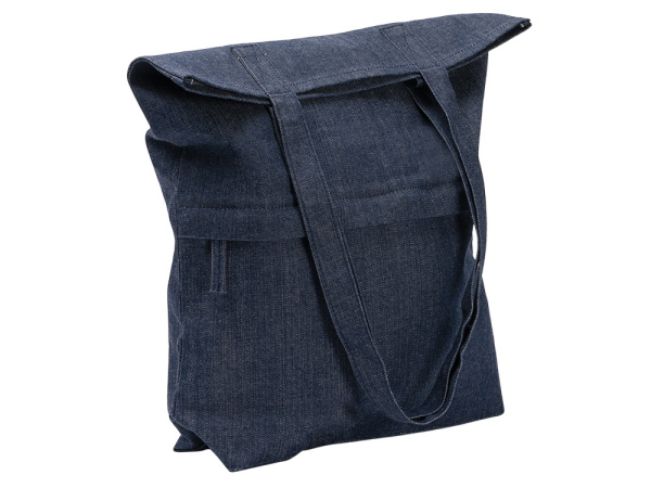 Сумка из переработанной джинсовой ткани Кирк с передним карманом на молнии