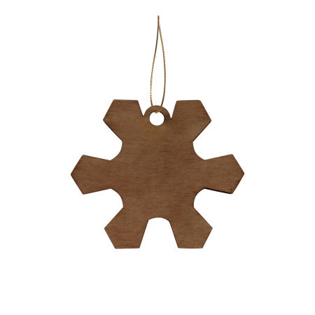 Ёлочная игрушка Снежинка (белый с золотым )