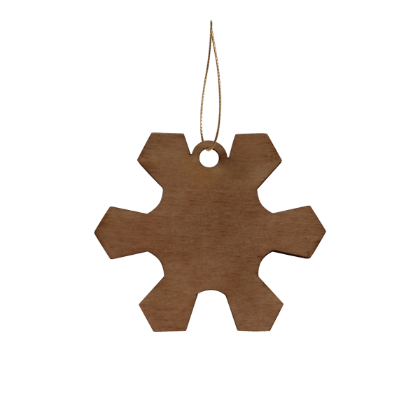 Ёлочная игрушка Снежинка (белый с золотым )