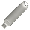 Флеш накопитель USB 3.0 + TYPE C Cupertino, металл, серебристый матовый, 32 GB