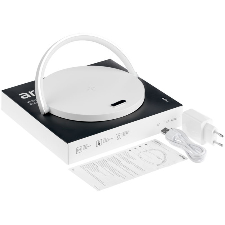 Cтанция для беспроводной зарядки с подсветкой arCharge, белая Cтанция для беспроводной зарядки с подсветкой arCharge, белая