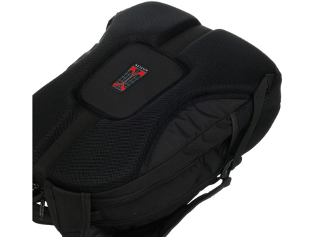 Рюкзак TORBER ПРОРЫВ с отделением для ноутбука 15, чёрный/бордовый, полиэстер 600D, 35x20x47 см, 33л