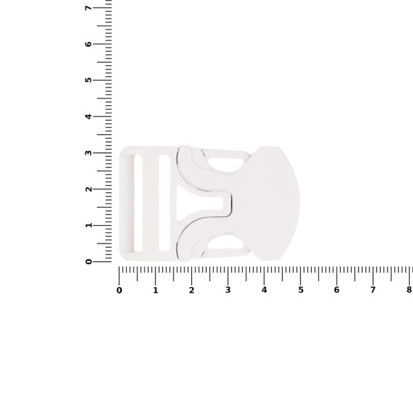 Застежка-пряжка односторонняя Triden, белый