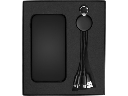 Набор из внешнего аккумулятора и универсального кабеля с подсветкой лого Reserve LED, 10000mAh Набор из внешнего аккумулятора и универсального кабеля с подсветкой лого Reserve LED, 10000mAh