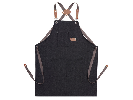 Джинсовый фартук с карманами Fry, черный