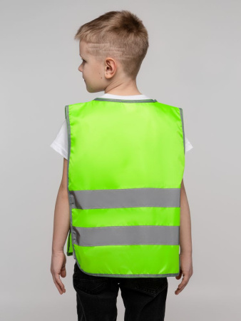 Жилет детский С-2.001Н, желтый неон, размер 134-68-63 Жилет детский С-2.001Н, желтый неон, размер 134-68-63
