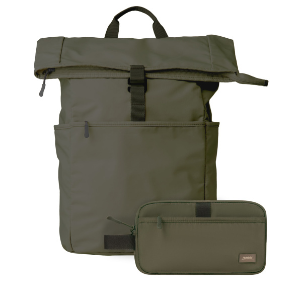 Подарочный набор Boston рюкзак + дорожная косметичка, зеленый Подарочный набор Boston рюкзак + дорожная косметичка, зеленый