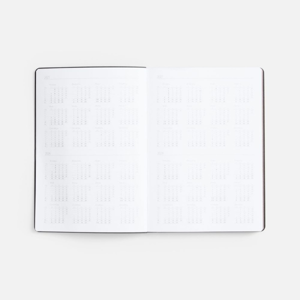 Ежедневник Nebraska Flex, недатированный, черный с серебристым