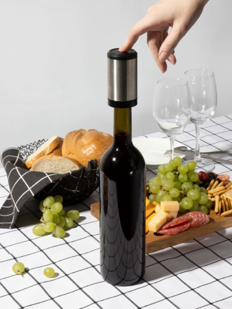 Электрическая пробка для вина Tuoretta, серебристая