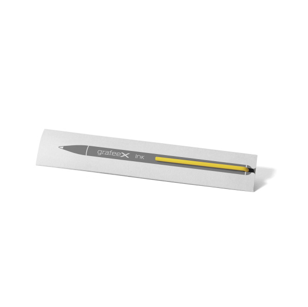 Шариковая ручка Pininfarina GrafeeX с желтым клипом в чехле