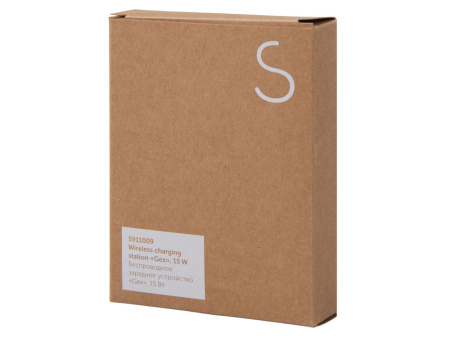 Беспроводное зарядное устройство Gex, 15 Вт, бамбук Беспроводное зарядное устройство Gex, 15 Вт, бамбук