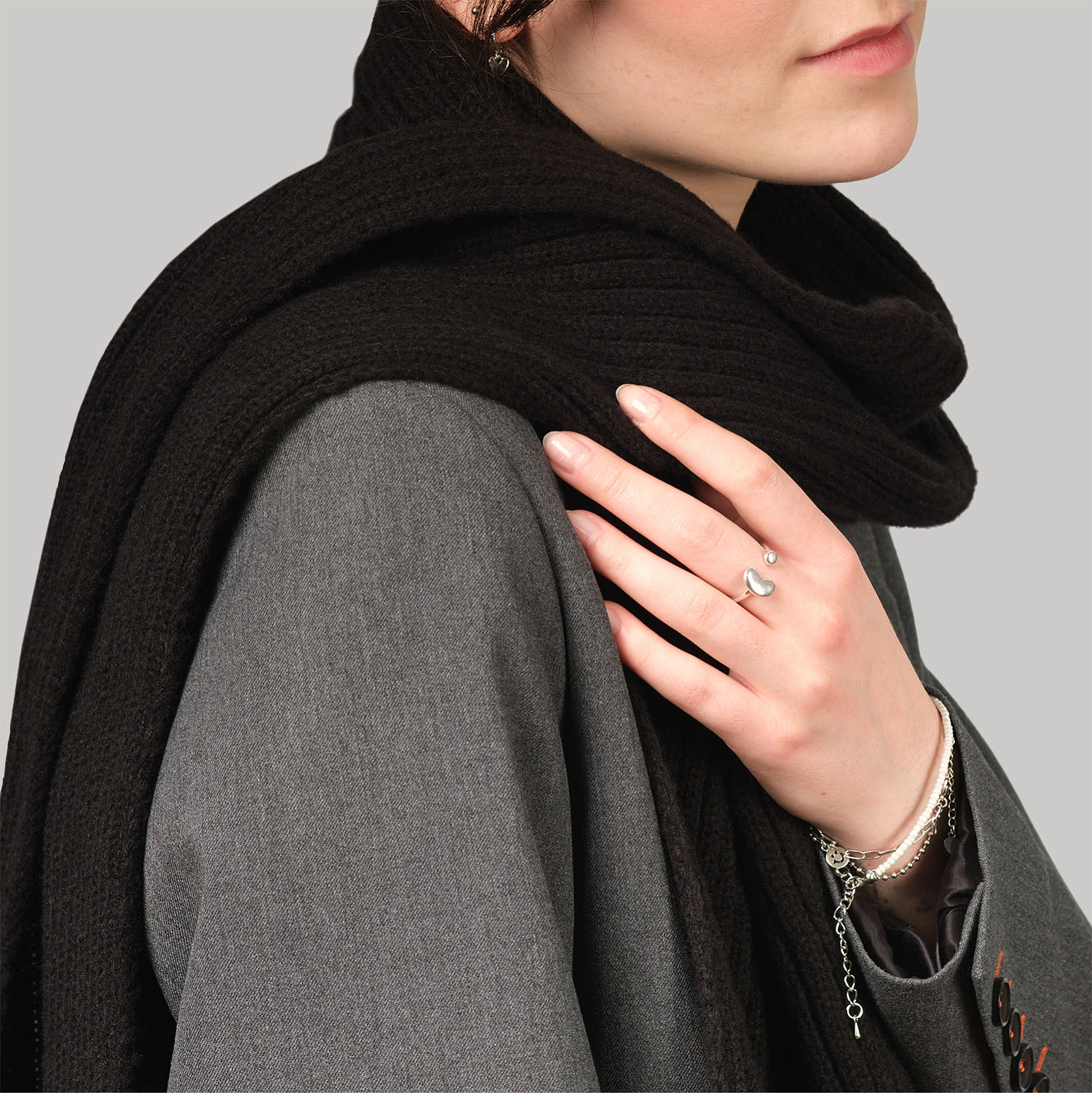 Шарф Forges вязаный, бежевый