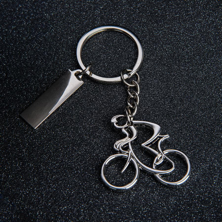 Брелок SILV CYCLIST; 4,0 x 4,0 x 0,4 см; металл