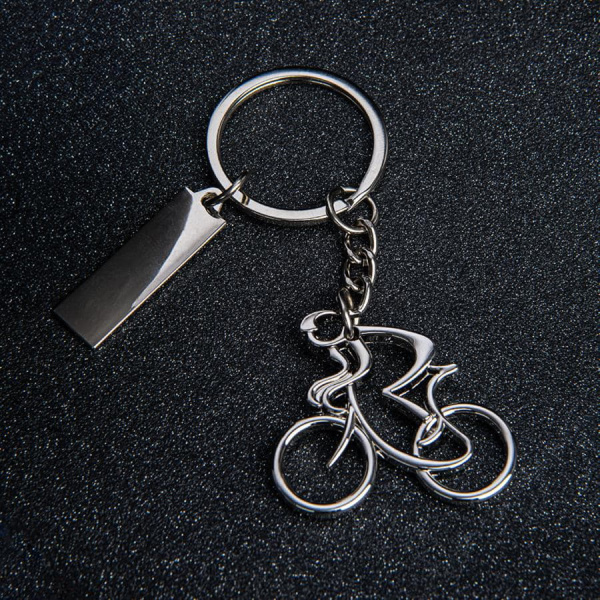 Брелок SILV CYCLIST; 4,0 x 4,0 x 0,4 см; металл