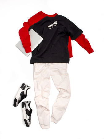 Футболка оверсайз унисекс Kosmos 2.0, кремовая, размер XS/S