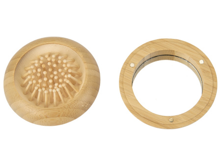 Расческа с зеркалом из бамбука Daisy, натуральный
