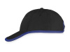 Бейсболка Solo, черный/синий