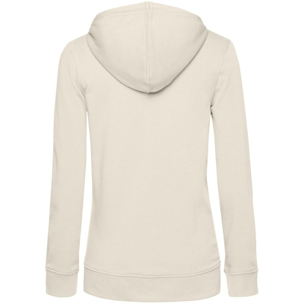 Толстовка на молнии с капюшоном женская BNC Inspire (Organic), молочно-белая, размер XS