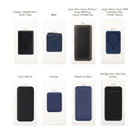 Подарочная коробка с ложементом для ежедневника, ручки и аккумулятора, серая (под съемные ложементы)