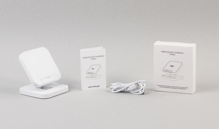 Складная настольная подставка "Flex" с беспроводным (15W) зарядным устройством Складная настольная подставка "Flex" с беспроводным (15W) зарядным устройством