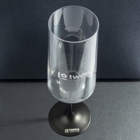 Хрустальный бокал для игристого вина на магните Trebonn SplitGlass, 2 шт, 320 мл
