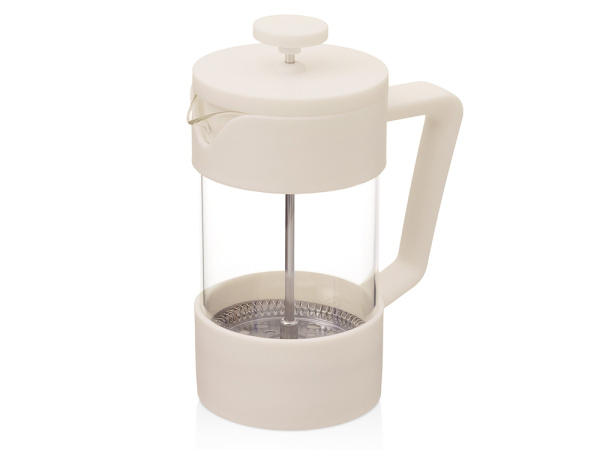 Подарочный набор с кофе, кружкой и френч-прессом Бодрое утро 2.0, белый